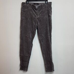 J Brand Dark Filly Mid-rise Super Skinny Velvet Feel Pants - 12